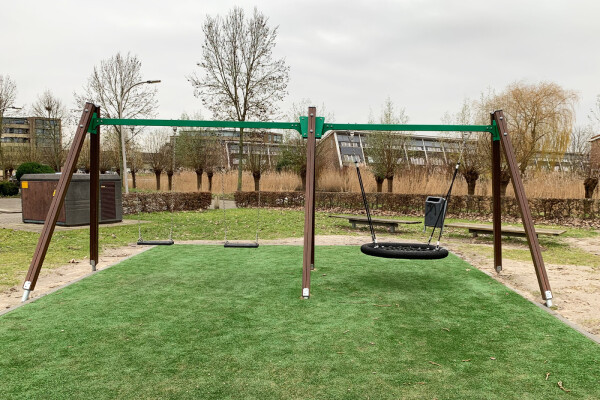 Combischommel Pauw groen