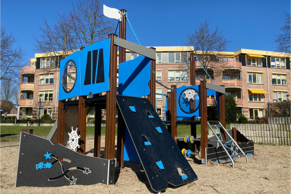 Speelboot Kameleon blauw