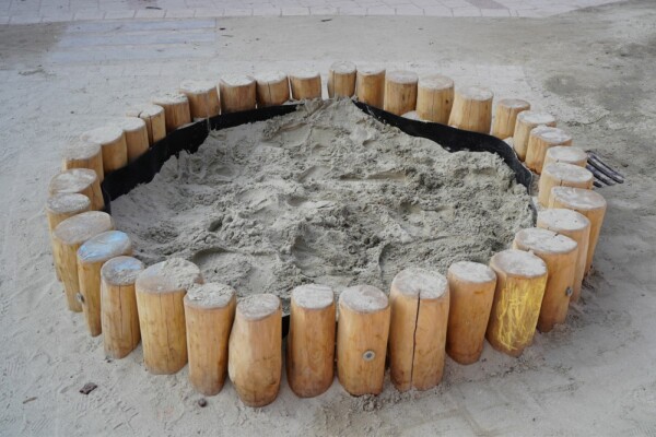 Palissade zandbak Ø 6,0 m