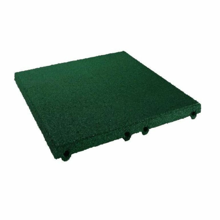 Rubber tegel groen 6,5 cm