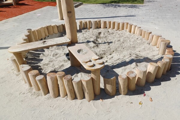 Palissade zandbak Ø 3,0 m