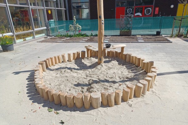 Palissade zandbak Ø 2,0 m