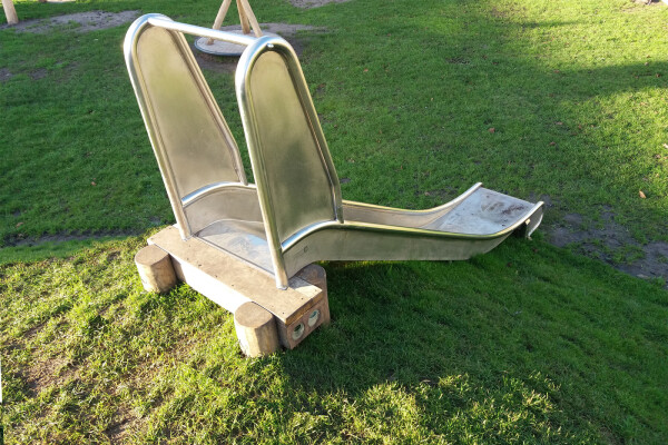 Taludglijbaan met startplateau 1,0 m (RVS)