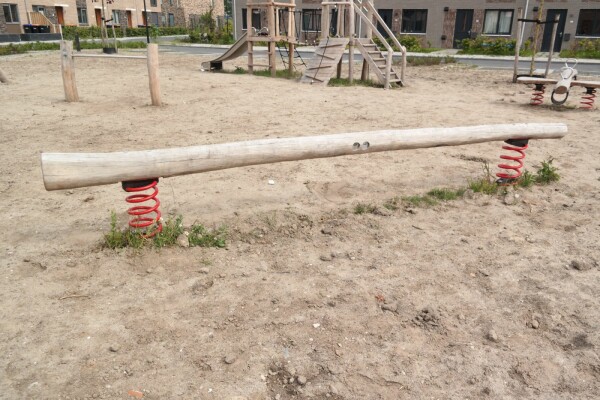 Balanceerbalk op veren