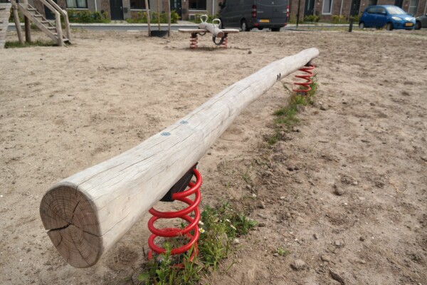 Balanceerbalk op veren