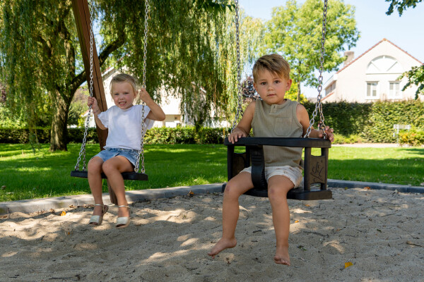 Dubbele schommel Kaketoe rood