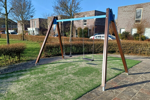 Dubbele schommel Kaketoe blauw