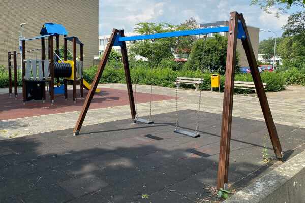 Dubbele schommel Kaketoe blauw