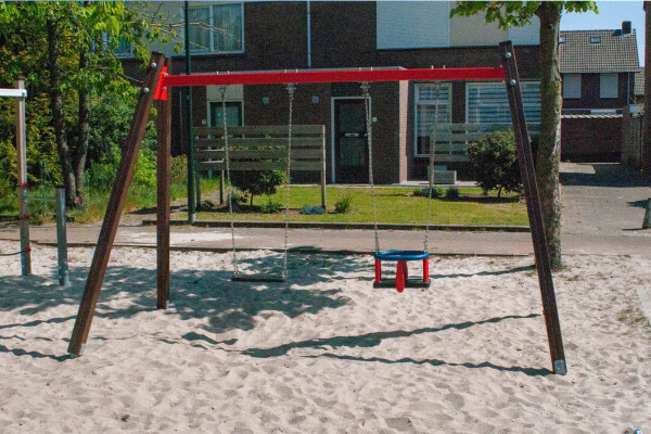 Dubbele schommel Kaketoe geel