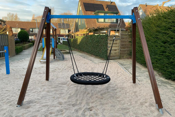 Vogelnestschommel Specht geel